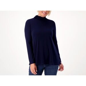 Susan Graver Modern Essentials Reg Liquid Knit A-Line Tunic P1X #30"